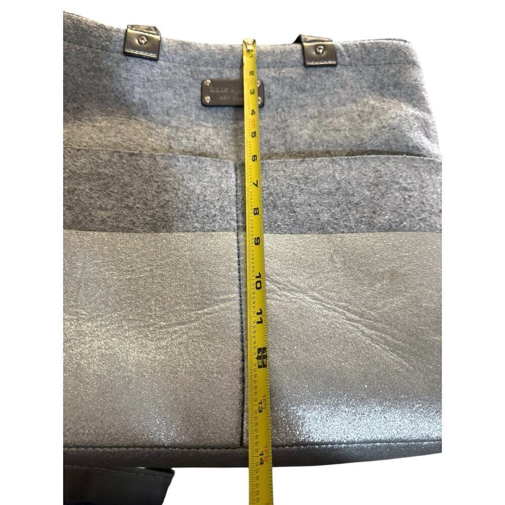 Handbag Quinn Purse‎ Frosted Felt Heather Grey Glitter Tote Bag KS - Picture 12 of 14